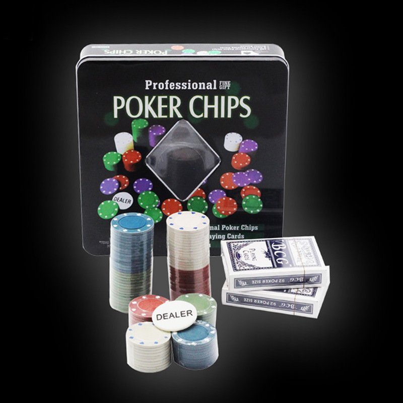 Iron box 4G chip 100 pieces pack of chip party leisure toy manufacturer direct selling chip set