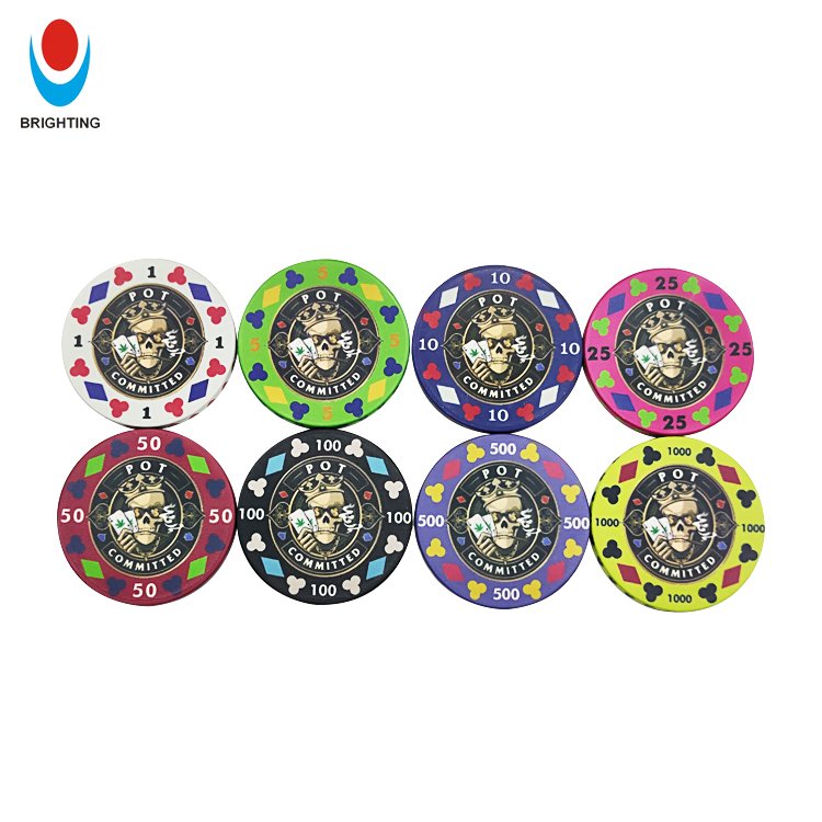 Bigger 39mm 43mm 50mm 52mm Custom LOGO Round Octagonal 10g 14g 500pcs Print Gambling Case Clay ABS Casino Ceramic Poker Chip