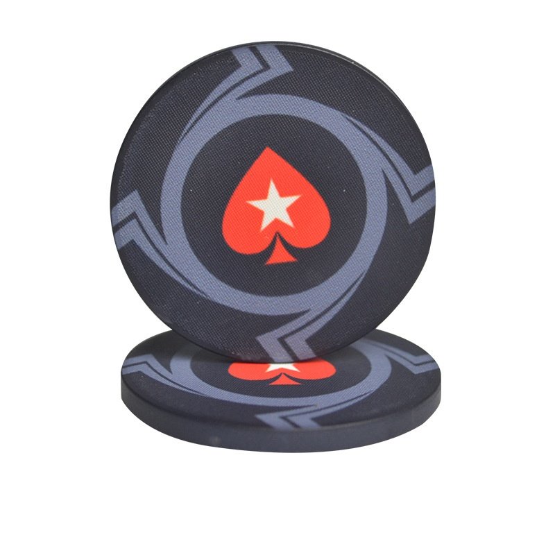 Low MOQ Whole sale 39mm 43mm 10g ceramic poker chips casino playing custom design logo