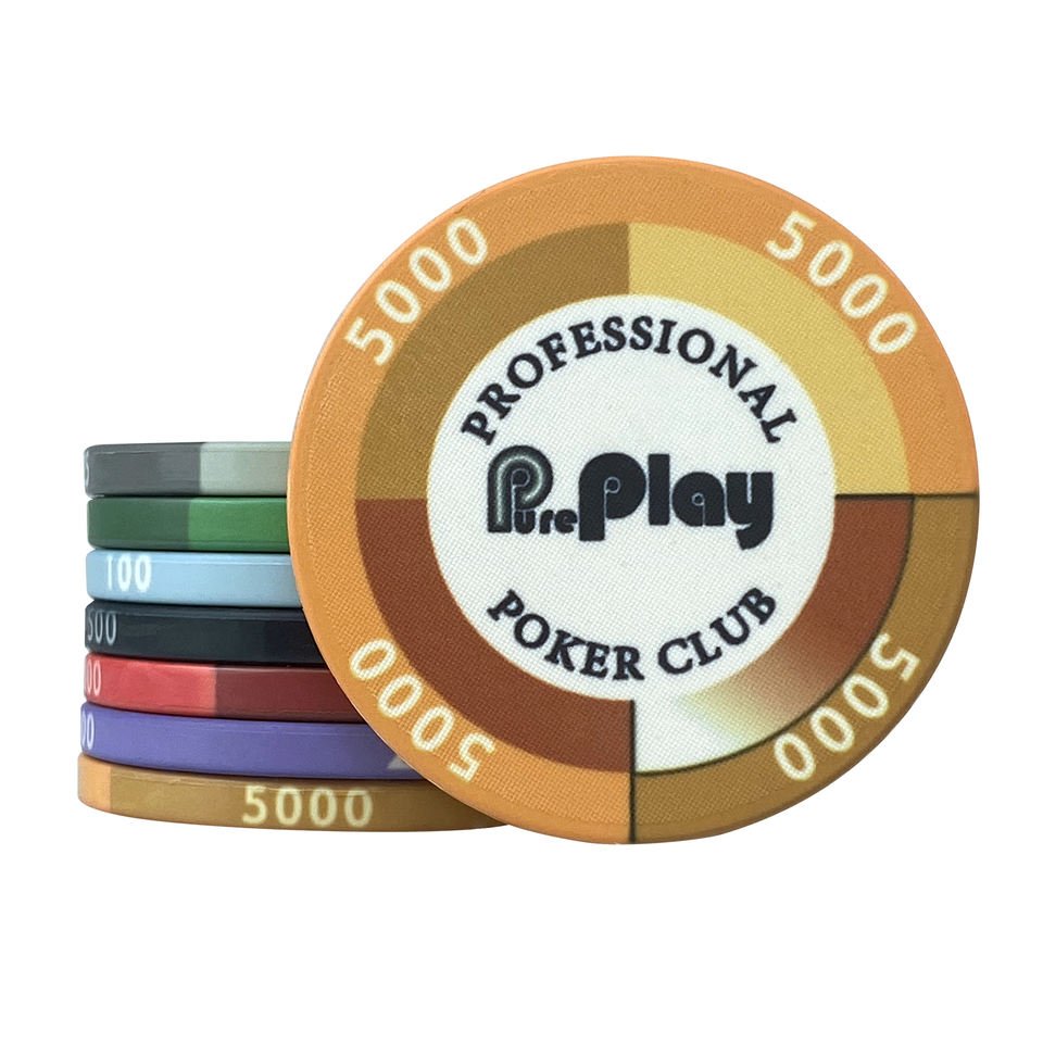 Fully customisable Professional Ceramic Material Poker Chips 10g and 40MM poker chips with customised design colour and logo
