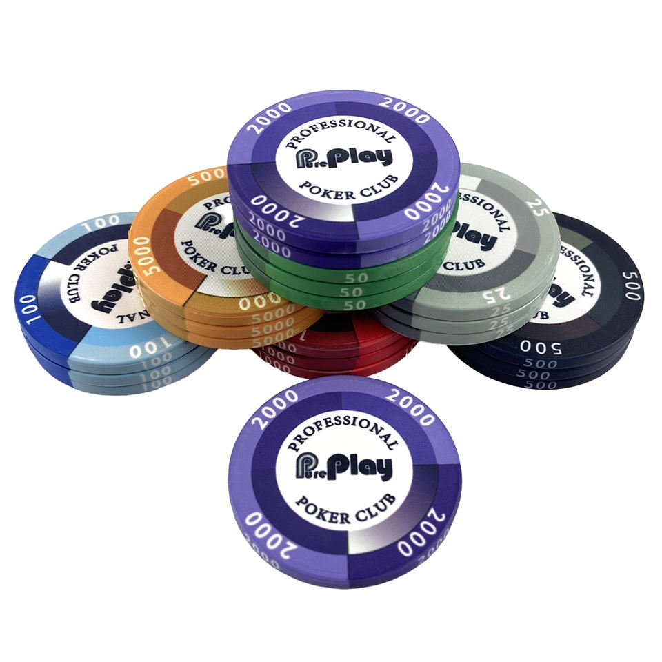 Fully customisable Professional Ceramic Material Poker Chips 10g and 40MM poker chips with customised design colour and logo