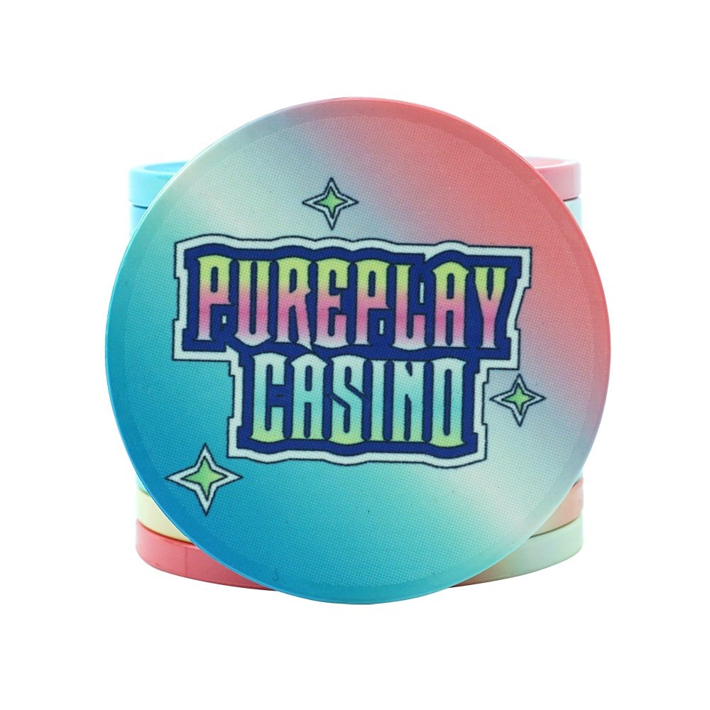 Wholesale custom 12g ceramic casino poker chips button with value free design free sample 43mm chip manufacture for casino game
