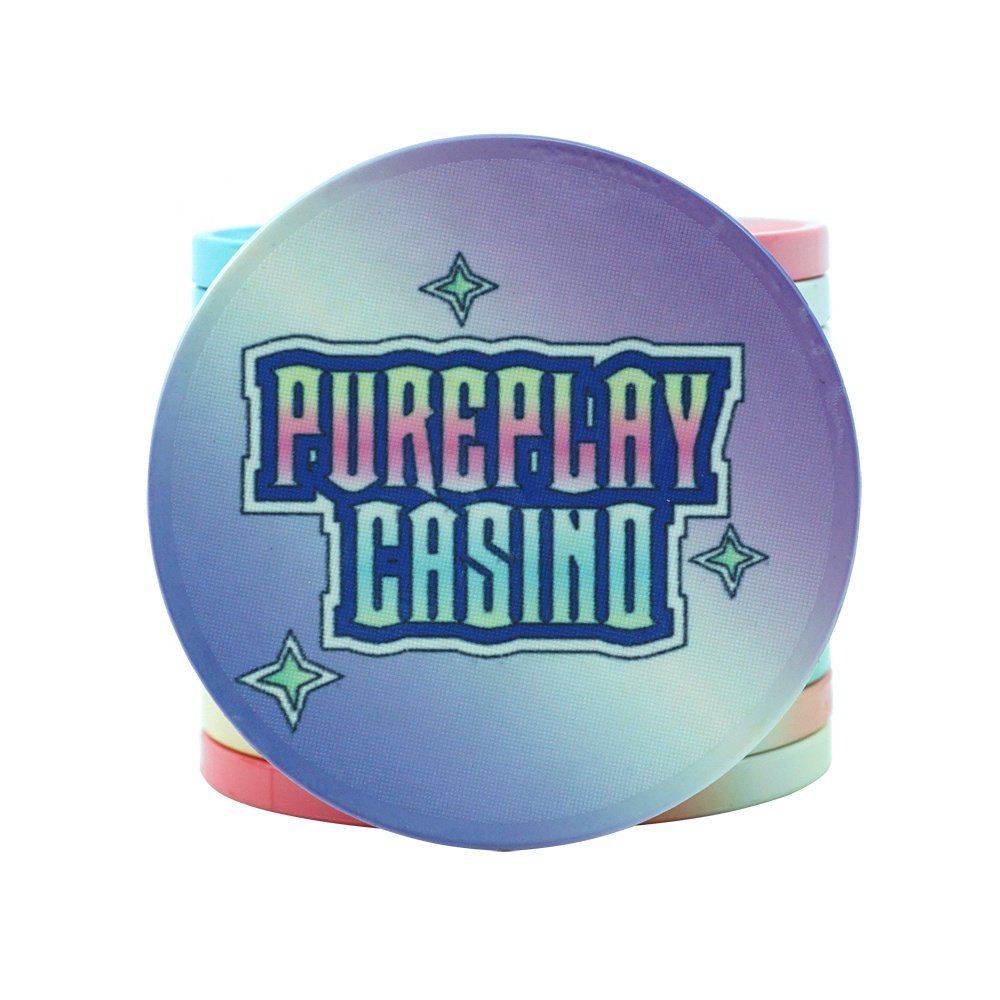 Wholesale custom 12g ceramic casino poker chips button with value free design free sample 43mm chip manufacture for casino game