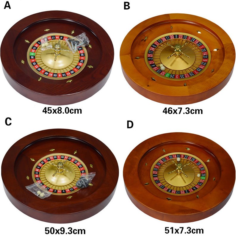 50*9.3cm Casino Wooden Roulettes Pour Valises Poker Chips Set Roulette Casino Wheel Wood Bingo Set Wholesale Party Game 1pcs
