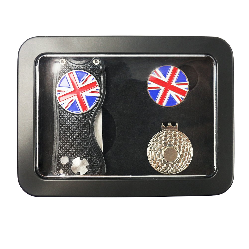 Custom Logo Golf Gifts Set Box With Golf Divot Tools,Golf Tees,Ball Markers Golf Accessories