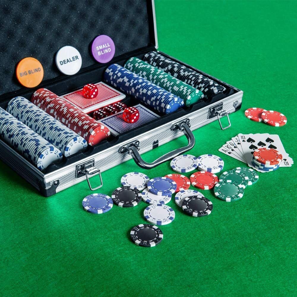 Casino Poker Chip Set 300PCS case Poker Chips with Aluminum Case 11.5 Gram Chips case