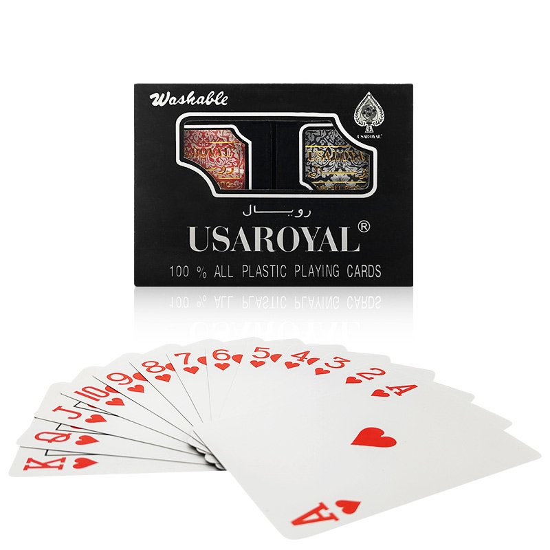 Wholesale Custom Printing Playing Card USAROYAL 100% All Plastic Playing Cards Poker Arabic Casino Poker Cards