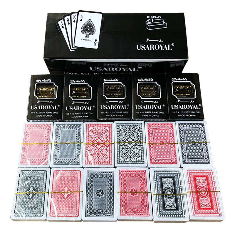 Wholesale Custom Printing Playing Card USAROYAL 100% All Plastic Playing Cards Poker Arabic Casino Poker Cards