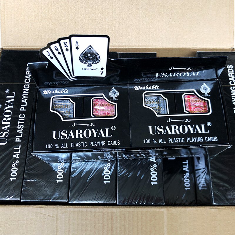 Wholesale Custom Printing Playing Card USAROYAL 100% All Plastic Playing Cards Poker Arabic Casino Poker Cards