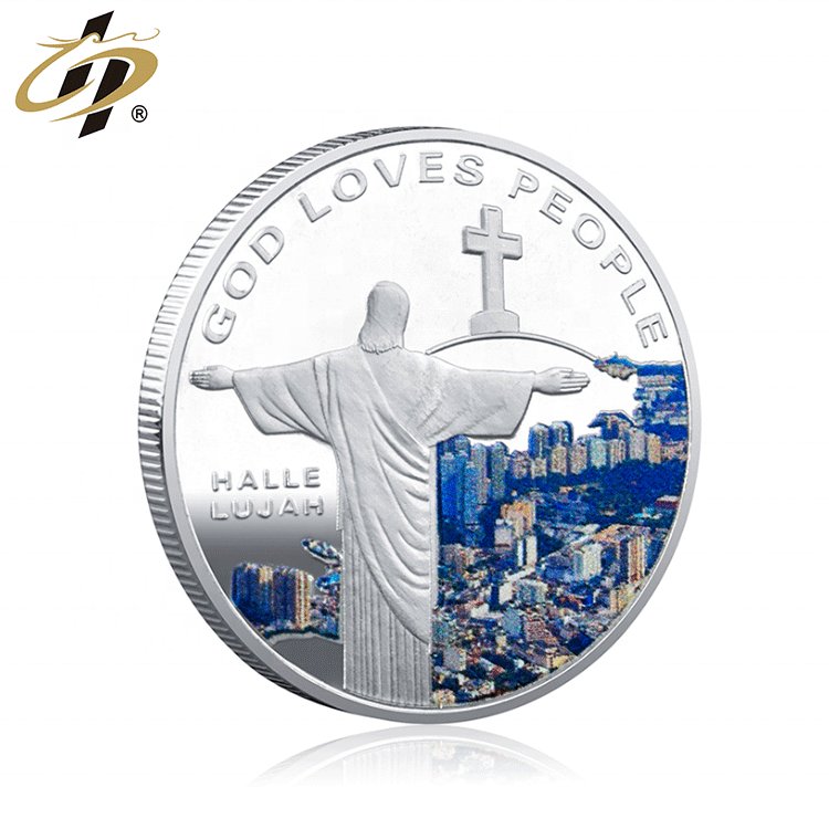 Promotional Gifts .999 Silver Metal Custom Company Logo Souvenir Coin