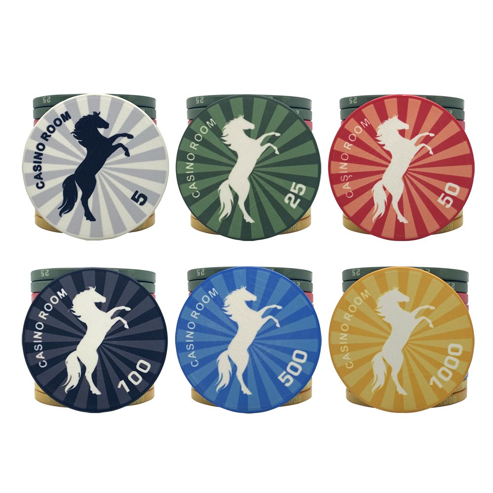 Ceramic poker chips supplier free design and production poker chips samples complete set of ceramic poker chips set for sale