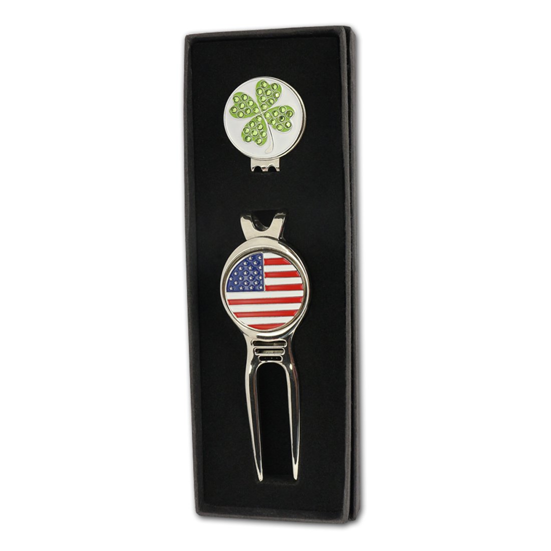 Tee Ball Markers Divot Tool Hat Clip Towel Accessories Kit Branded Wholesales Custom Logo Golf Practice Gift Set With Box