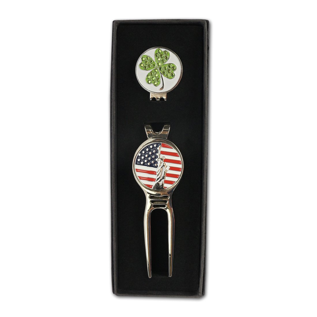 Tee Ball Markers Divot Tool Hat Clip Towel Accessories Kit Branded Wholesales Custom Logo Golf Practice Gift Set With Box