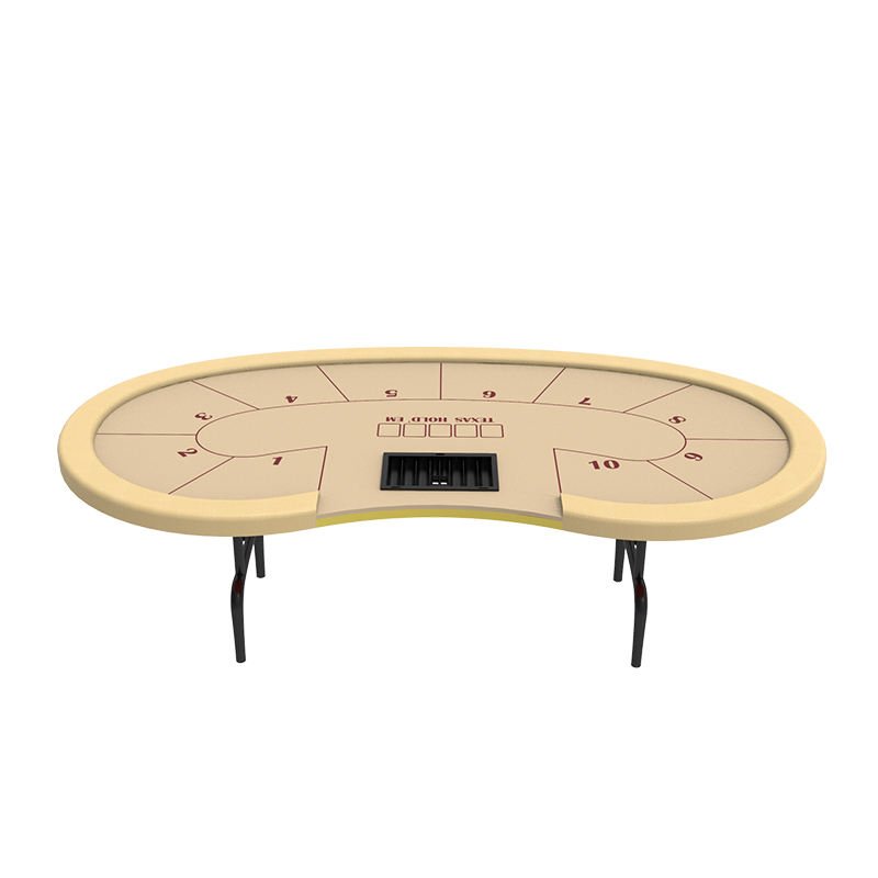 YH Wholesale Poker Table Comfortable Design Folding Gamble Table With Chips Tray