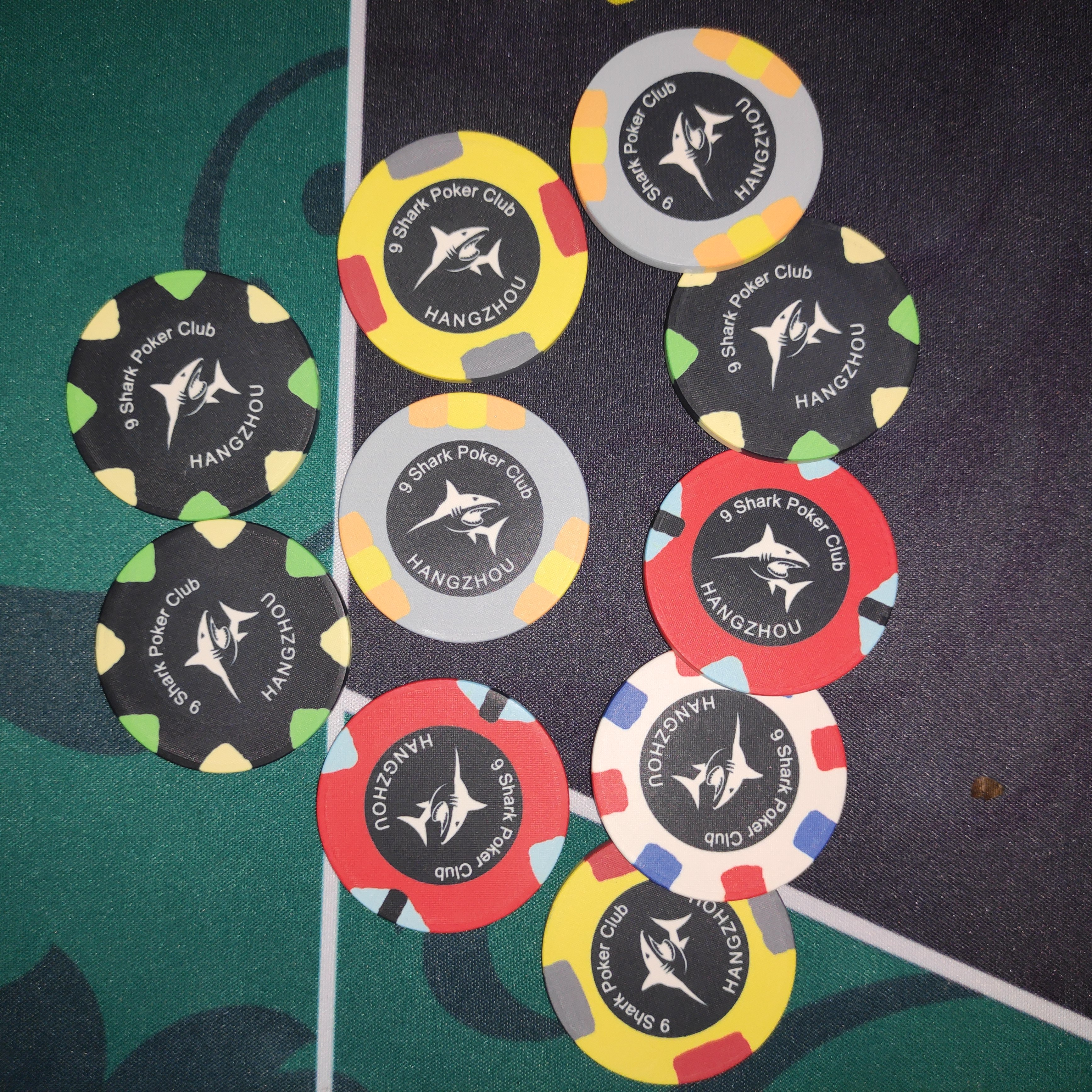 Classic10g ceramic poker chips stock goods clear