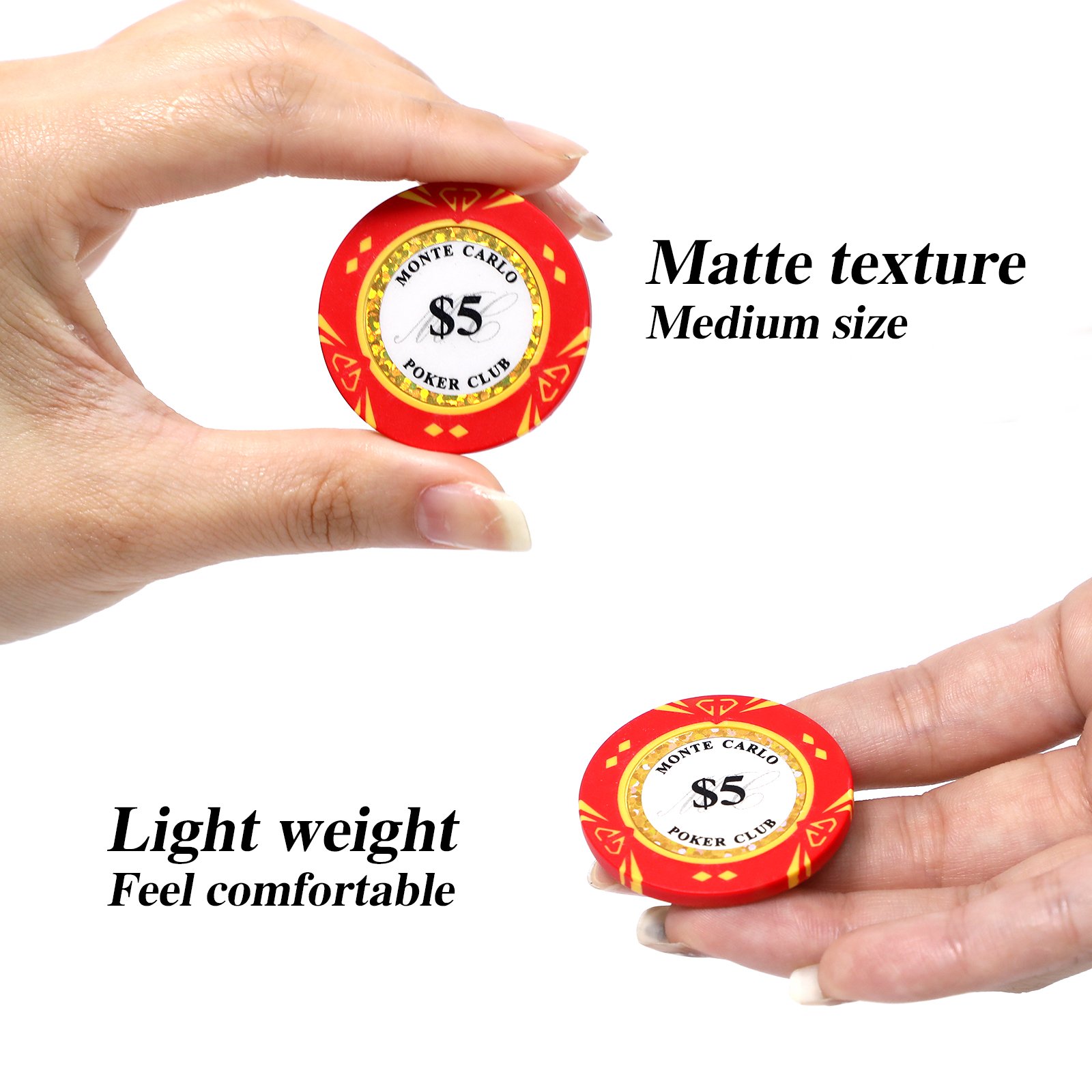 New Arrival 14g Poker Chips Clay Casino Custom Set 40mm Coin Las Vegas Inner Metal with Trim Sticker Poker Chips Manufacturer