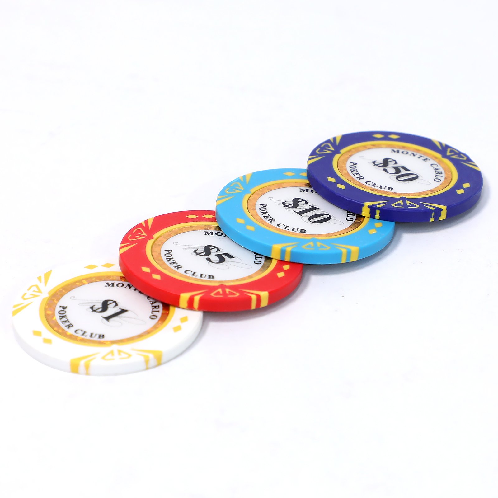 New Arrival 14g Poker Chips Clay Casino Custom Set 40mm Coin Las Vegas Inner Metal with Trim Sticker Poker Chips Manufacturer