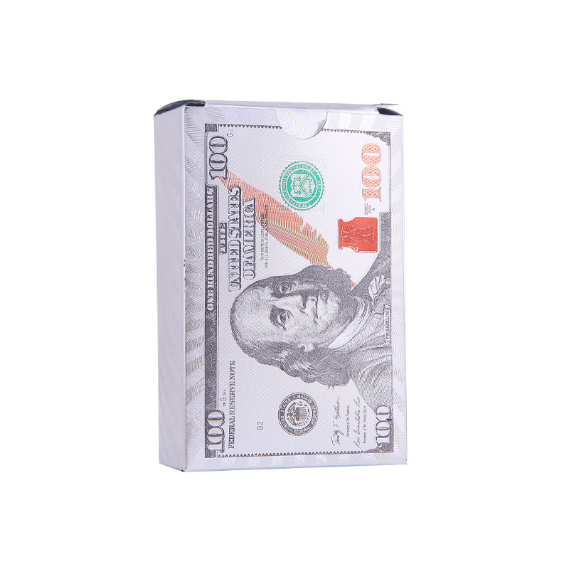 2024 Luxury Gold Foil Dollar Plastic Poker Smooth Waterproof Black Playing Cards Gold Plated Creative Paper Gift Durable Poker
