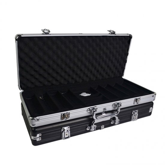Poker Chips Set 500pcs Aluminium Case Packaging OEM custom poker chips