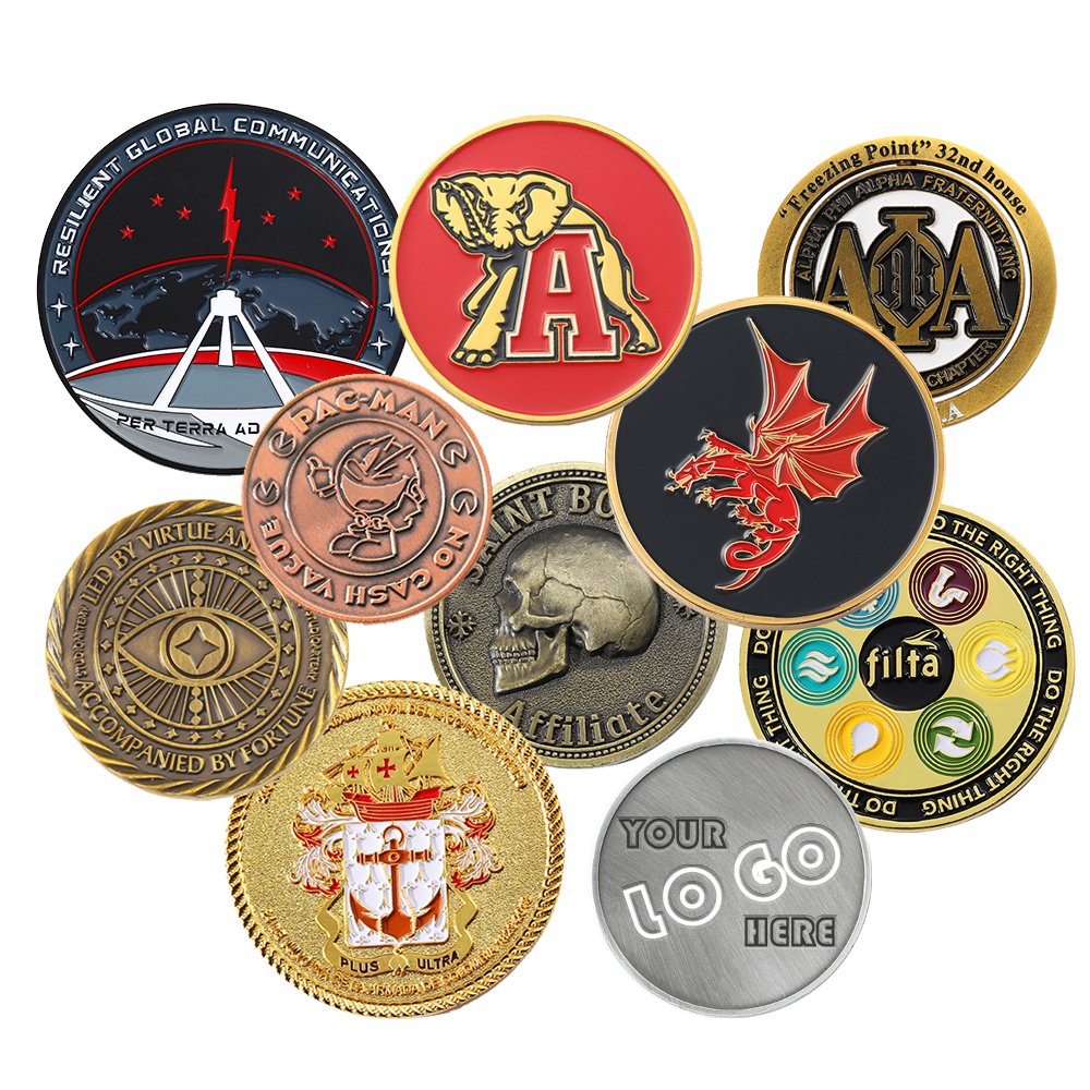 Personalized Metal Die Cast Round Challenge Coin Custom Decision Golf Marker Collector Coin As Poker Set Gift