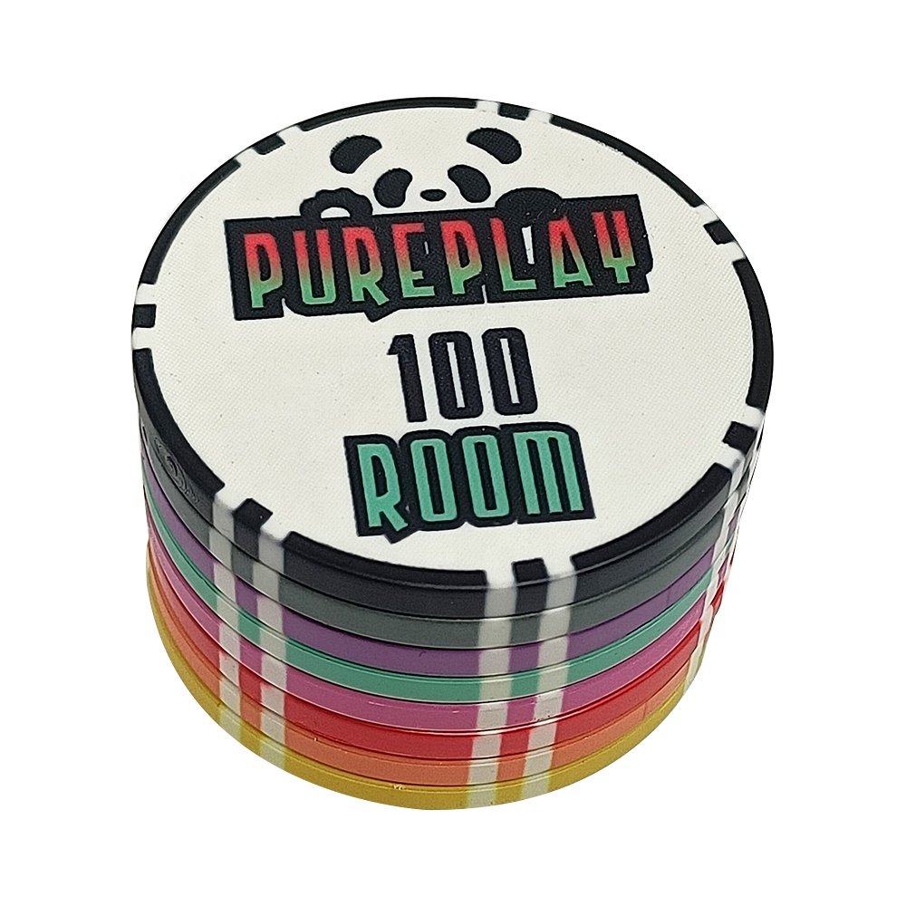 Wholesale colorful custom made logo 10g bulk ceramic poker chips club design with value from Kaile factory for other games