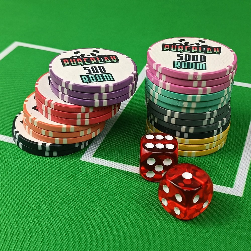 Wholesale colorful custom made logo 10g bulk ceramic poker chips club design with value from Kaile factory for other games