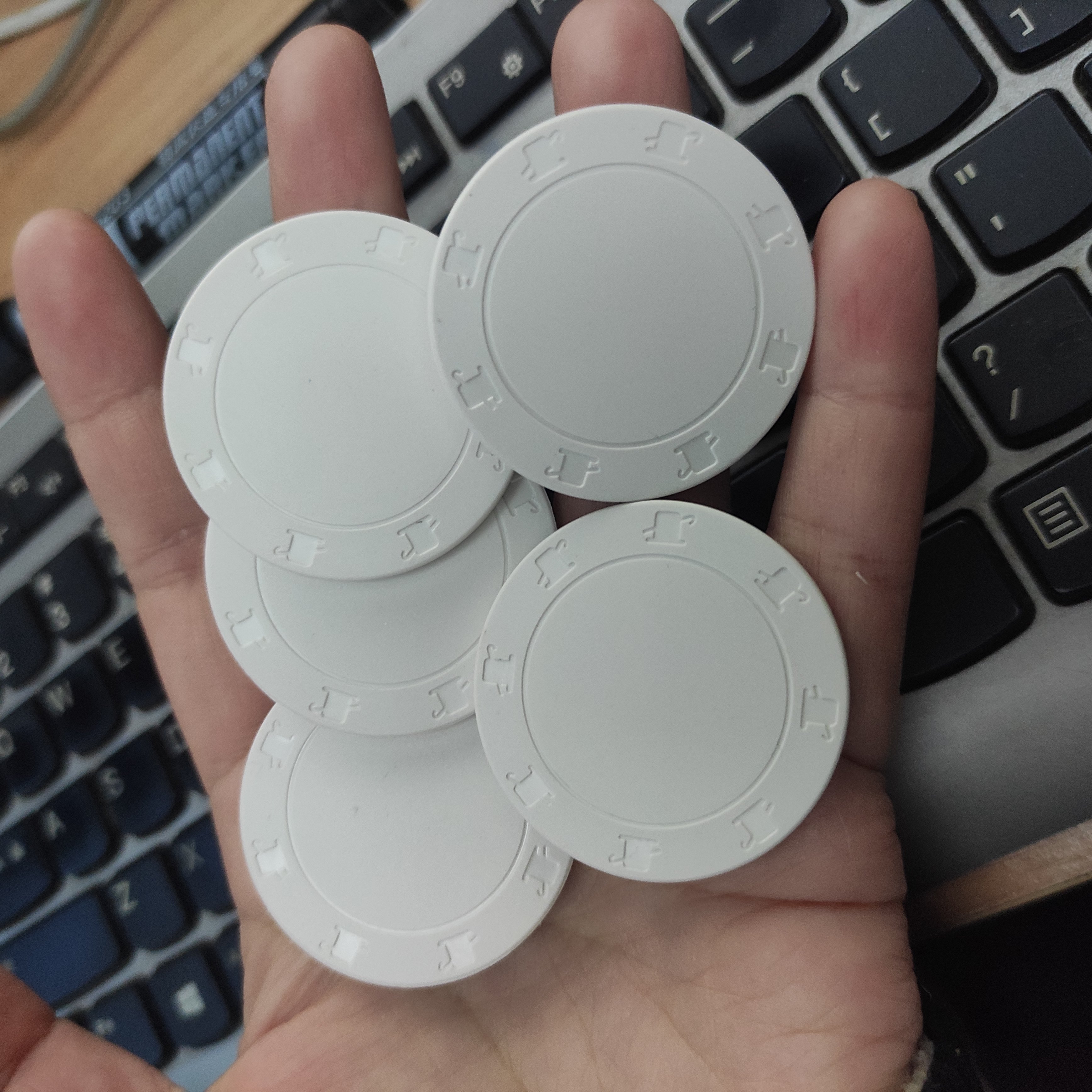 10G blank ceramic poker chips for wholesale