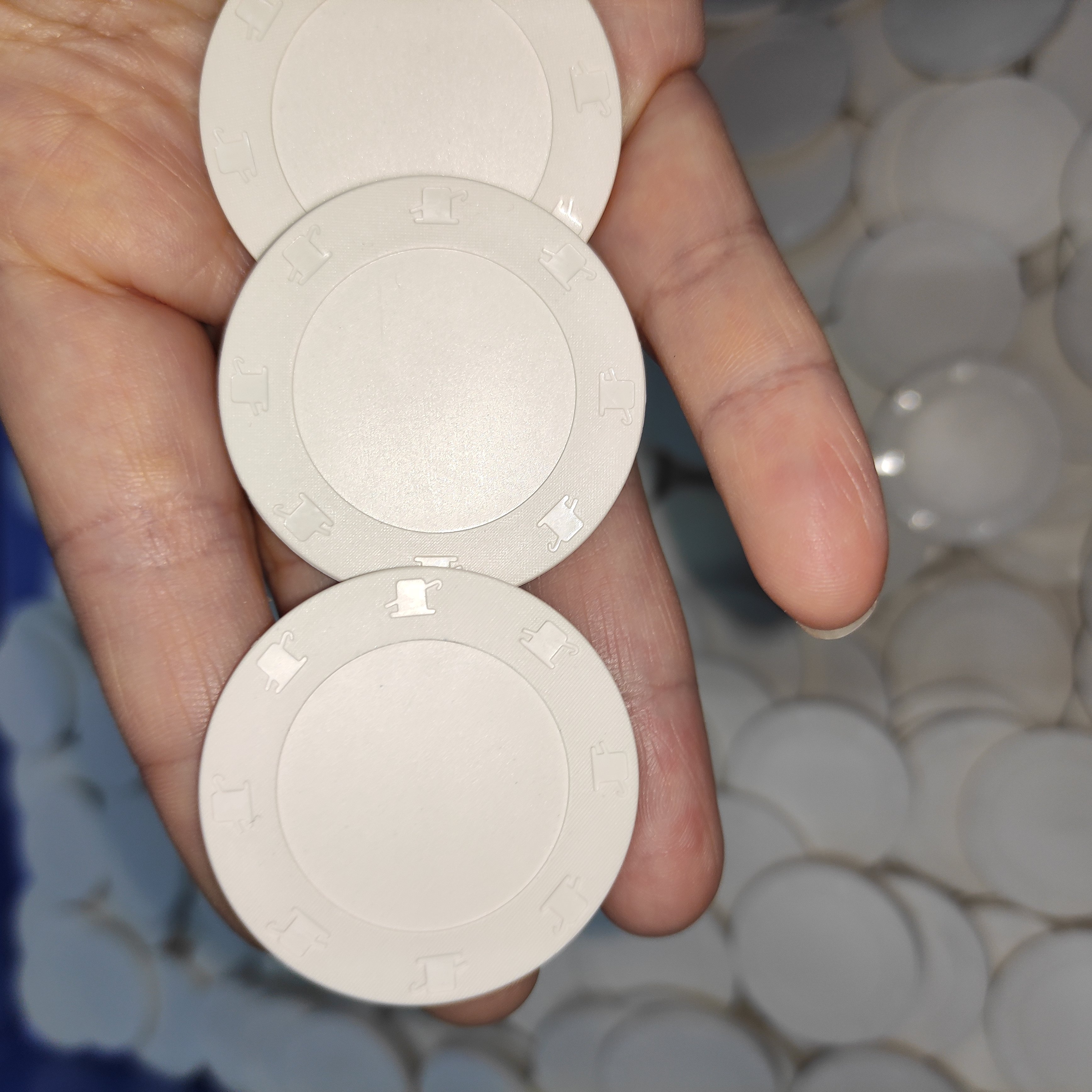 10G blank ceramic poker chips for wholesale