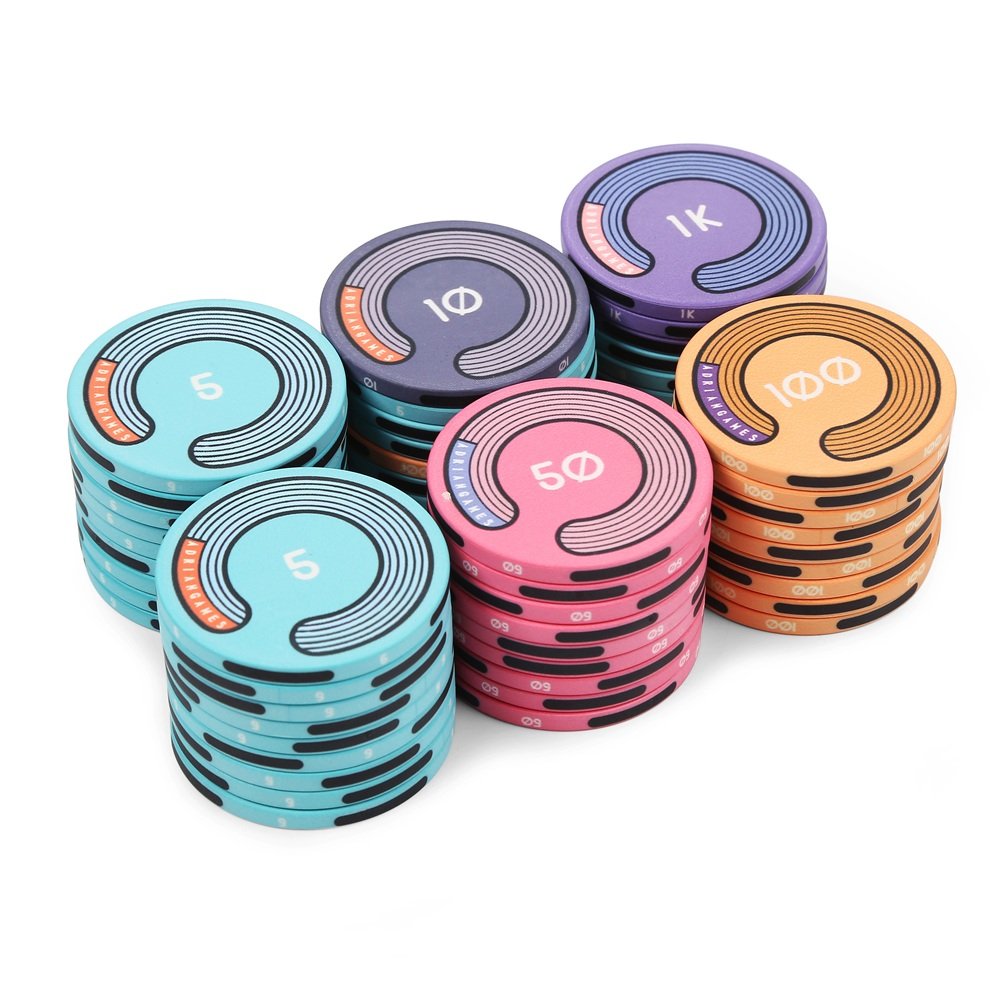 Fully customisable EPT Professional Ceramic Material Poker Chips 10g and 40MM poker chips with customises design colour and logo