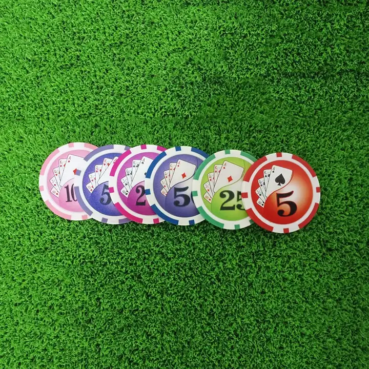 Monte Carlo Poker Chips Custom Made Factory Supplier Golf Poker Chips Casino Poker Chip Display