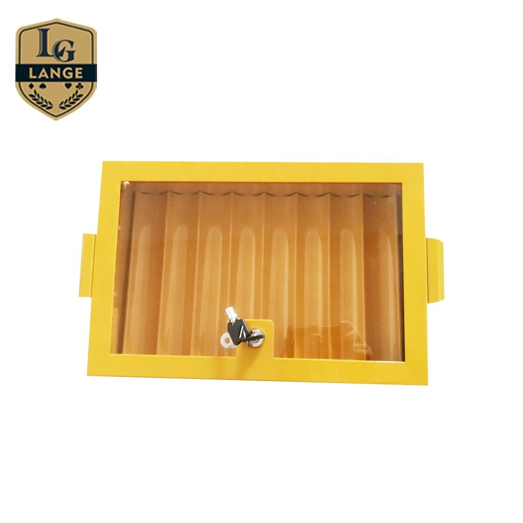 Lange 8 Row Metal Golden Texas Poker Chip Tray With Lid Cover And Lock