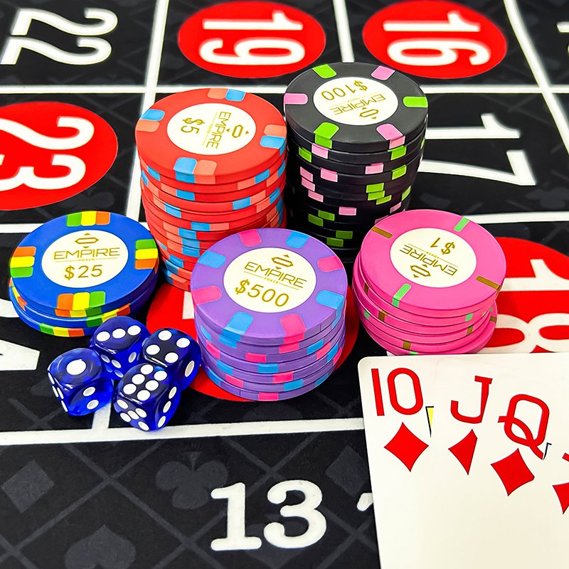 Poker Chip 10g - Texas Hold 'em Poker Chips Denominations from $1 to $500, Perfect for Blackjack & Casino Games