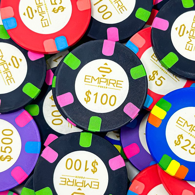 Poker Chip 10g - Texas Hold 'em Poker Chips Denominations from $1 to $500, Perfect for Blackjack & Casino Games