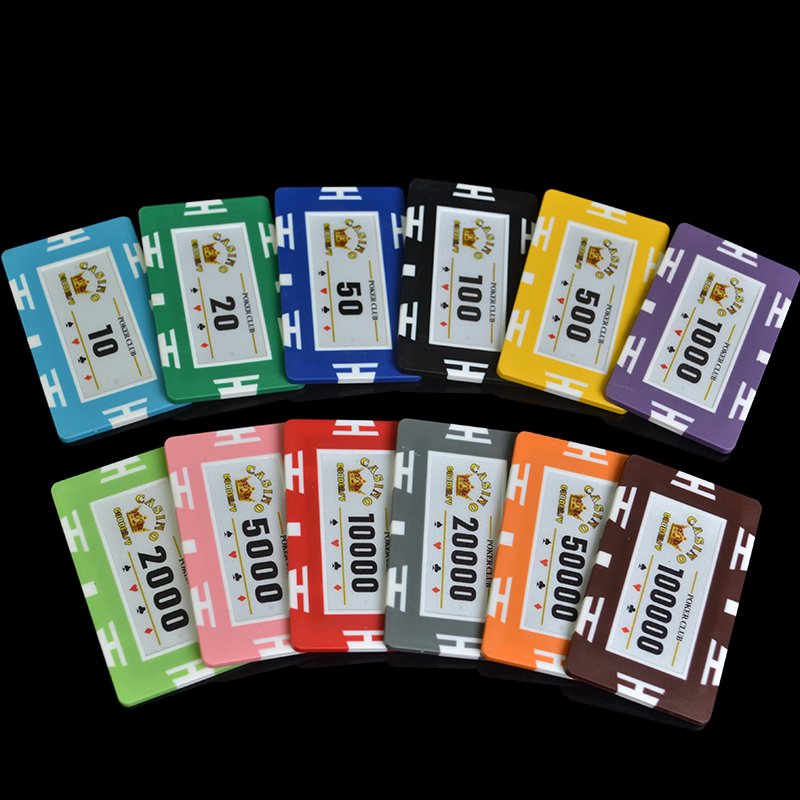 29g Clay/Iron Texas Hold'em Poker Square Crown Cheap Poker Chips 11 Colors