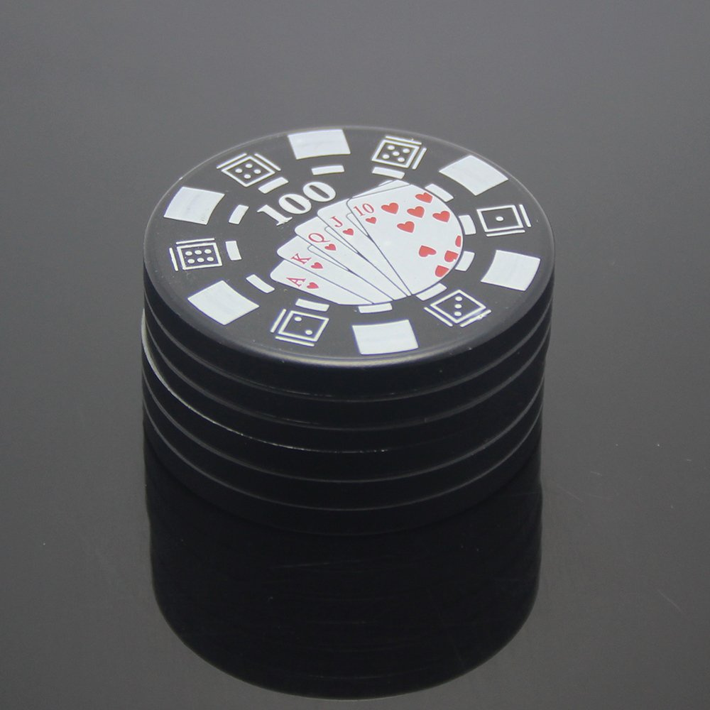 Mini Herb Smoke Grinder Hand Muller Round Dry Spice Crusher Custom Poker Card Chip Casino Gifts Wholesale Magnetic Tobacco Grind