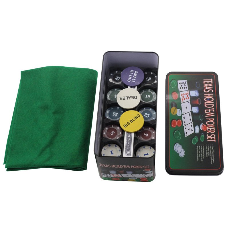 Factory 500 Chips Poker Set Table Playing Cards Set Poker Chips With Iron Box For Party Entertainment