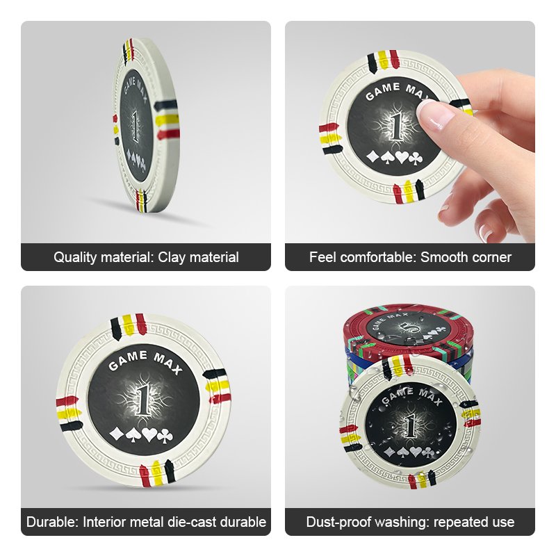 Clay Poker Chips 40mm Casino Chip Token Gambling for Card Board Game 14g
