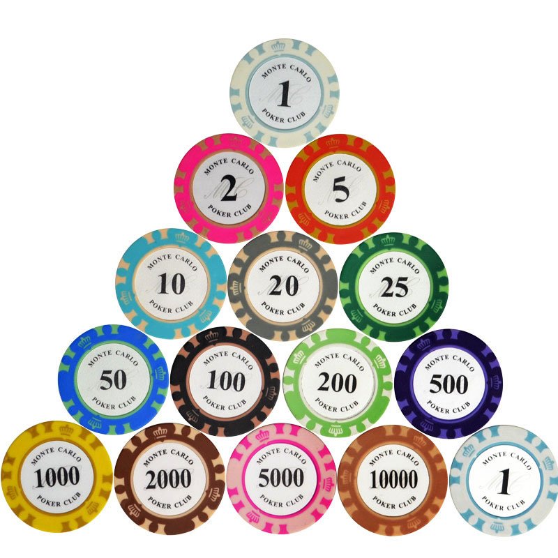montecarlo casino gambling 14g clay custom plastic logo customized poker chips Factory supply
