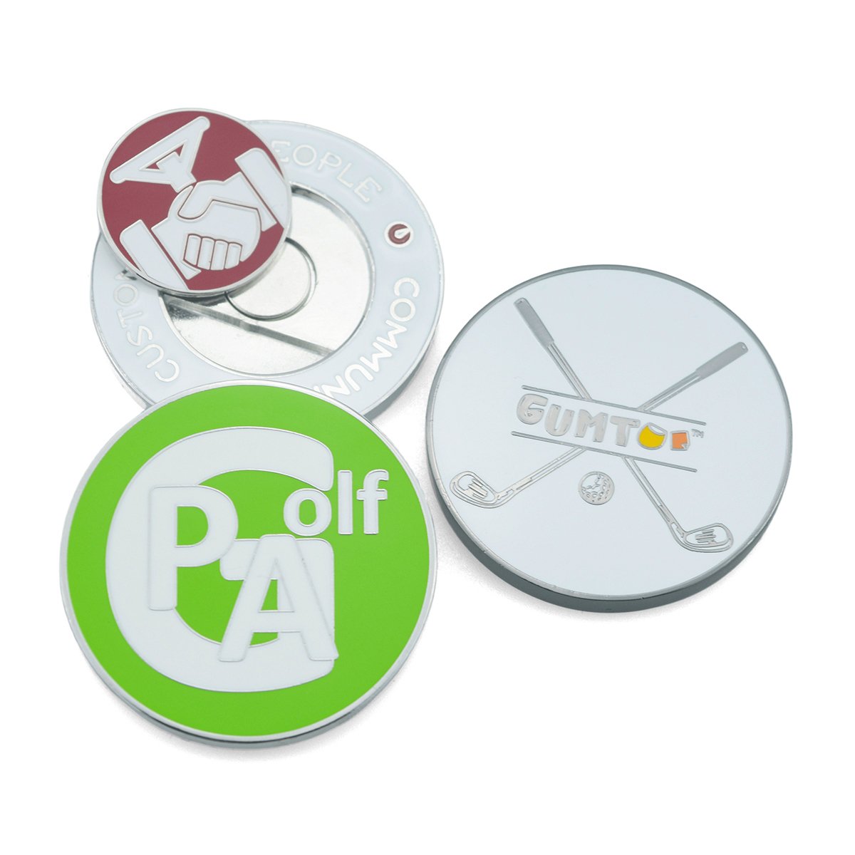 Manufacturer Golf Ball Marker Hat Clip Poker Chip Custom Design Pin Coin Embossed Ball Marker With Your Design
