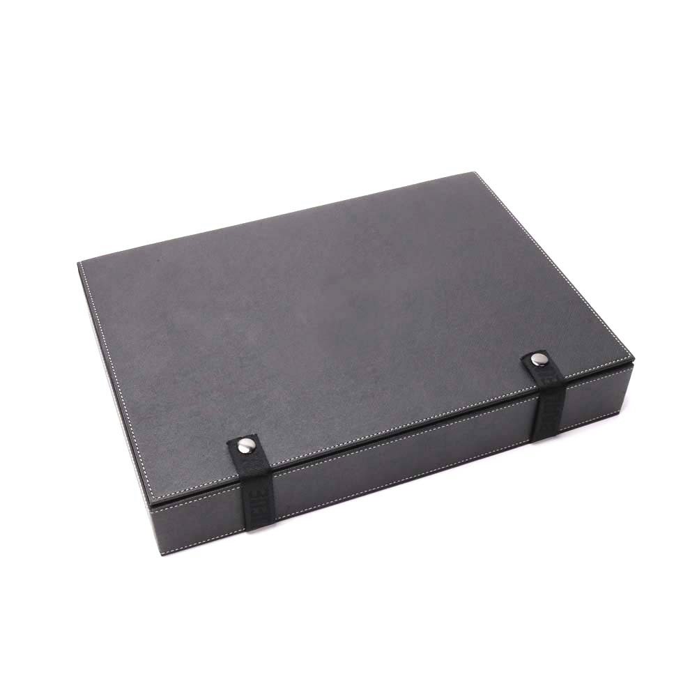 Wholesale Portable Leather Poker Set Box Deluxe Travel Poker Chip Game Case with 200 11.5g chips