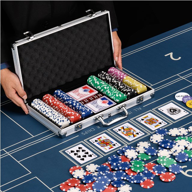 Aluminum storage box for CASINO All in Poker Chips set 300 Pieces Empty Tool case