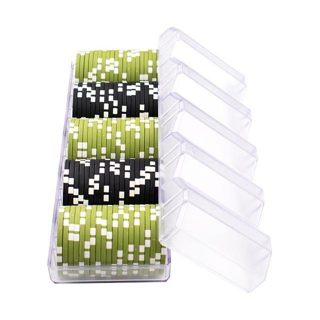 YH Low Price 40mm Matte Frosted Plastic Poker Chip Tray For Casino