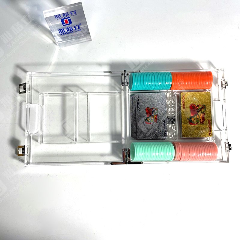 Factory Custom High Quality Rectangular Acrylic Poker Chip Set Acrylic Poker Chip Set for Texas