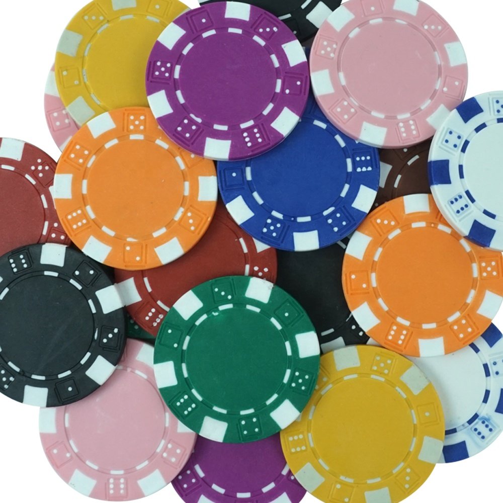 40mm best quality striped dice poker chips plastic 11.5g multi solid color chips custom logo from professional factory for game