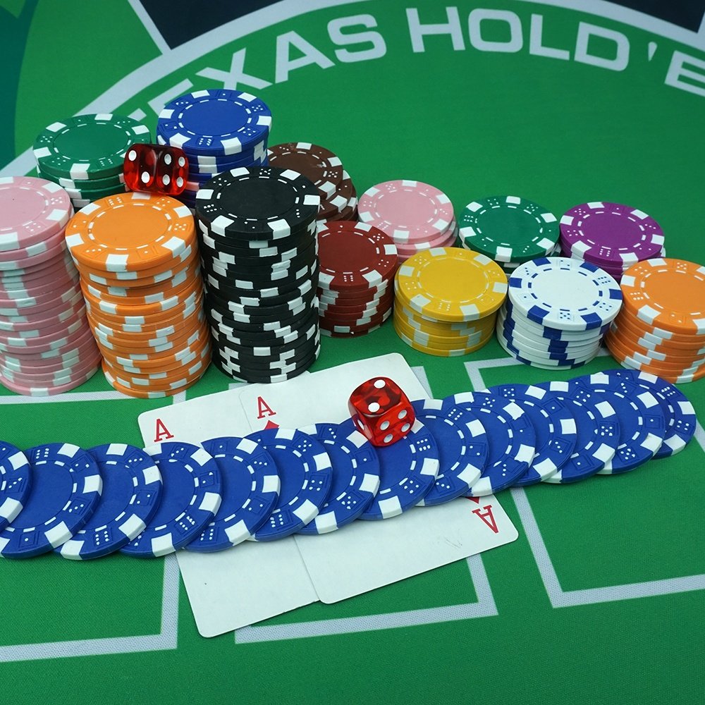 40mm best quality striped dice poker chips plastic 11.5g multi solid color chips custom logo from professional factory for game