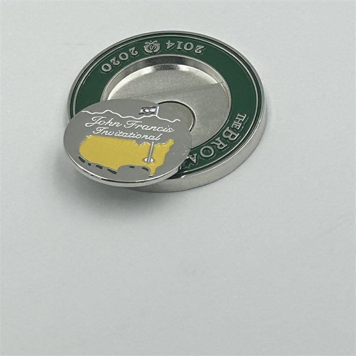 Wholesale High Quality Customized Casino Style Poker Chips Magnetic Golf Ball Marker Poker Chips Golf Metal Coins