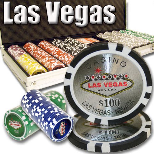 NEW 500 PC Las Vegas 11.5 Gram Clay Poker Chips Set Aluminum Case Pick Your Chips