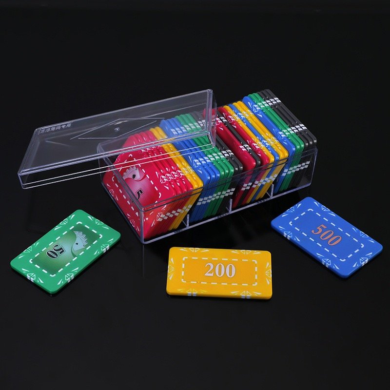 High Quality Clear Acrylic Poker Chips Case Acrylic Poker Chip Rack Tray