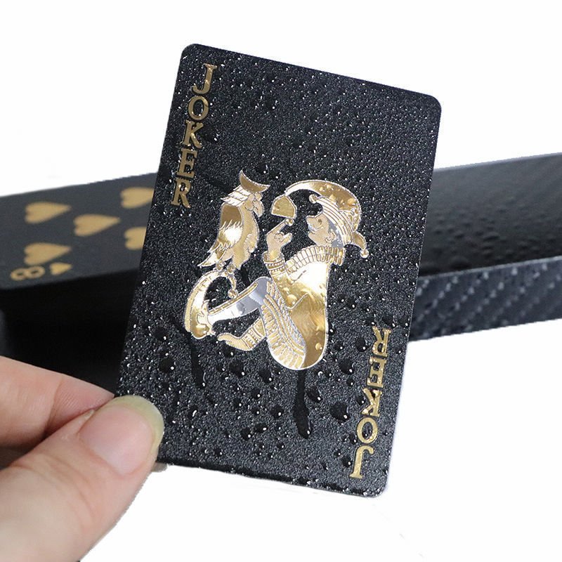 New High Quality 100% Pvc Waterproof Material Playing Card Poker Black Jack Custom Printed Poker Chips And Deck Playing Cards