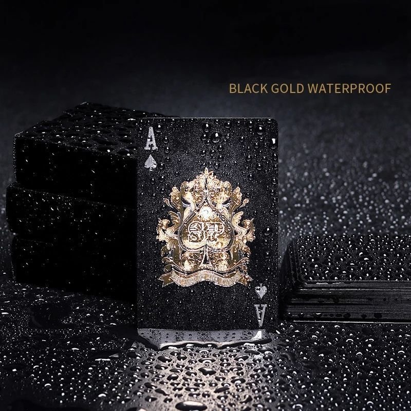 New High Quality 100% Pvc Waterproof Material Playing Card Poker Black Jack Custom Printed Poker Chips And Deck Playing Cards